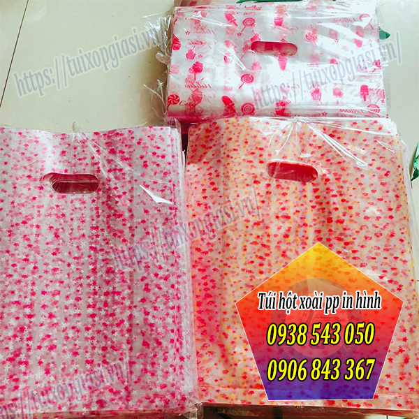 Túi hột xoài pp in hình giá rẻ