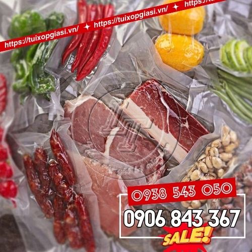 Túi hút chân không đựng thịt, cá, hải sản, rau củ
