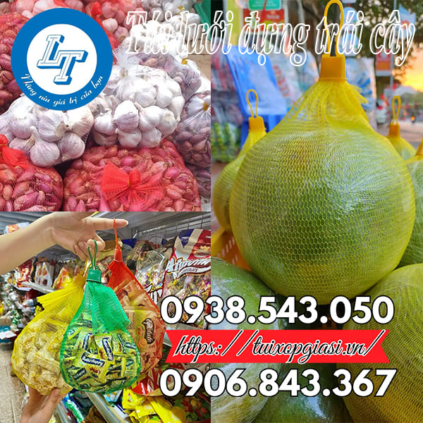 Túi lưới nhựa đựng trái cây đủ màu giá rẻ