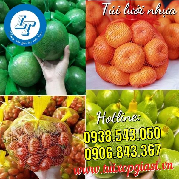 Túi lưới nhựa đựng trái cây