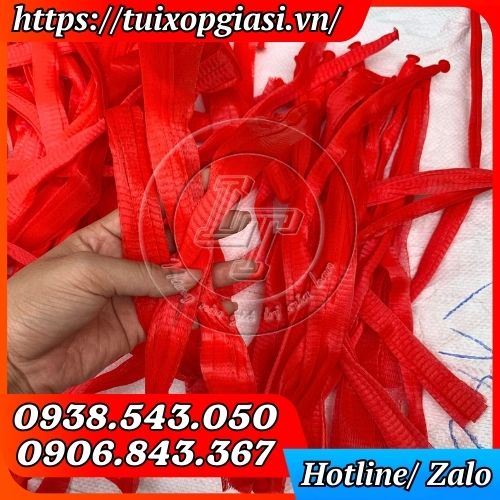 Túi lưới nhựa màu đỏ