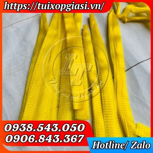 Túi lưới nhựa màu vàng