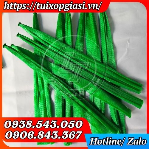 Túi lưới nhựa màu xanh