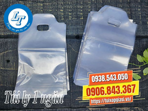 Túi ly 1 ngăn, 2 ngăn đựng trà sữa giá rẻ