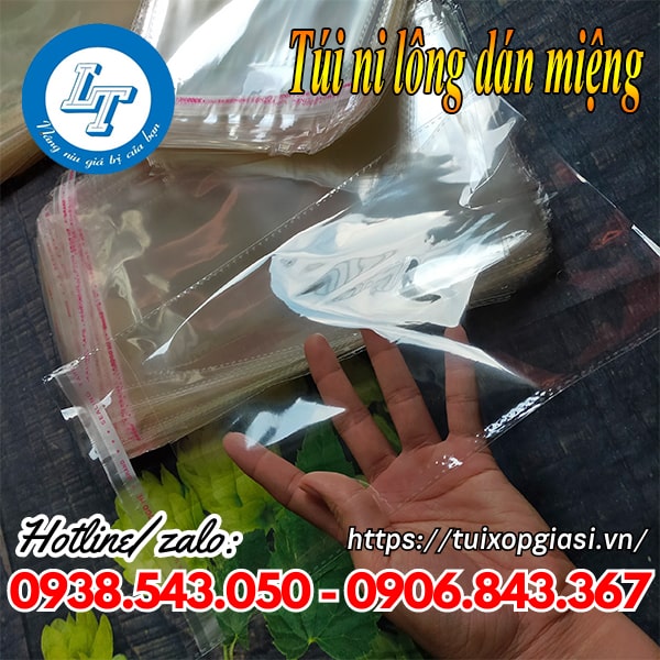 Túi ni lông dán miệng đựng quần áo