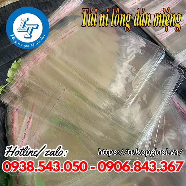 Túi ni lông dán miệng đựng quần áo