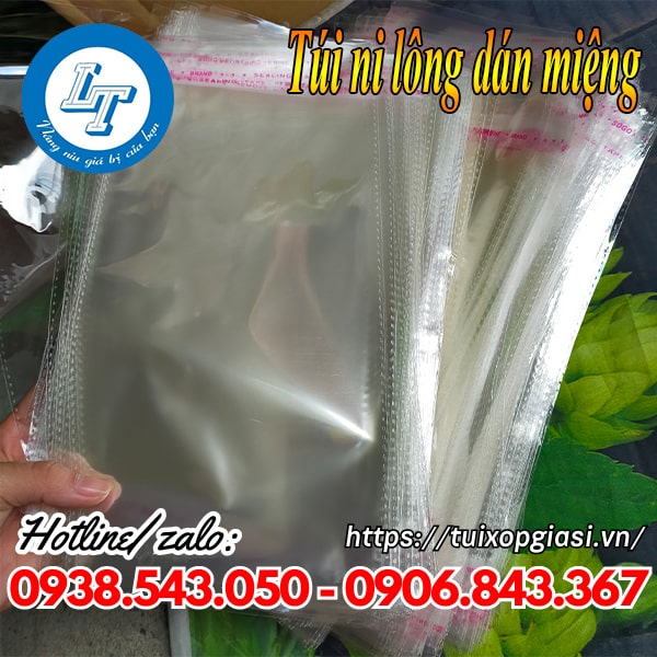 Túi ni lông dán miệng