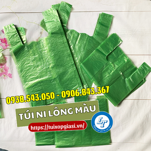 Túi ni lông màu xanh