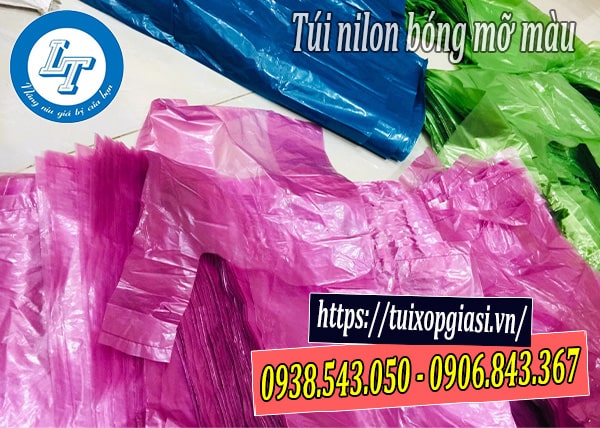 Túi nilon bóng mỡ màu trơn giá sỉ rẻ bình chánh