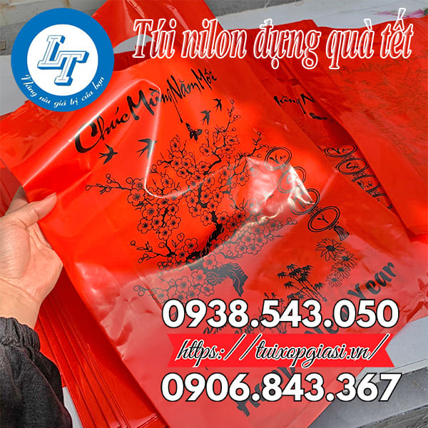 Túi nilon đựng quà tết chúc mừng giá rẻ