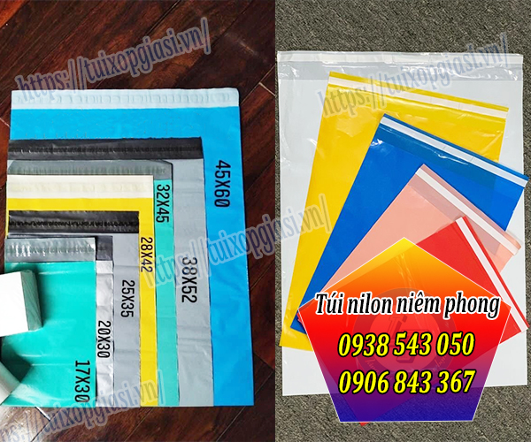 Túi nilon niêm phong đủ kích cỡ