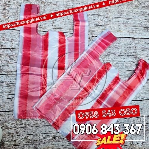 Túi xốp sọc màu