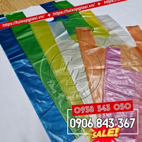 Túi xốp màu 2 quai