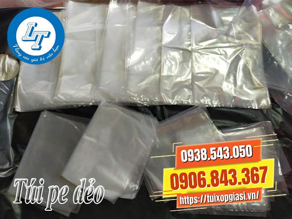 Túi pe dẻo đựng thực phẩm đủ cỡ giá rẻ