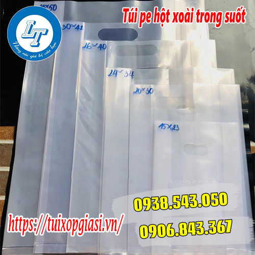 Túi pe hột xoài trong suốt đủ kích cỡ