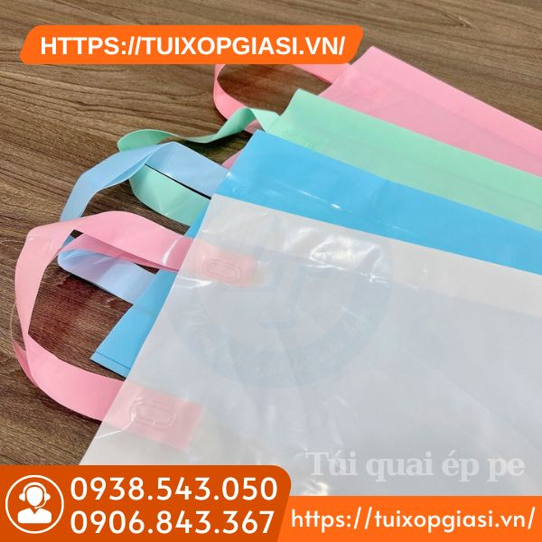 Túi quai ép pe bóng dẻo Túi quai ép pe bóng dẻo