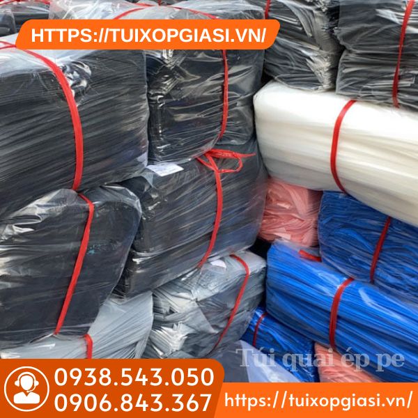 Túi quai ép pe đủ màu sắc giá rẻ Túi quai ép pe đủ màu sắc giá rẻ