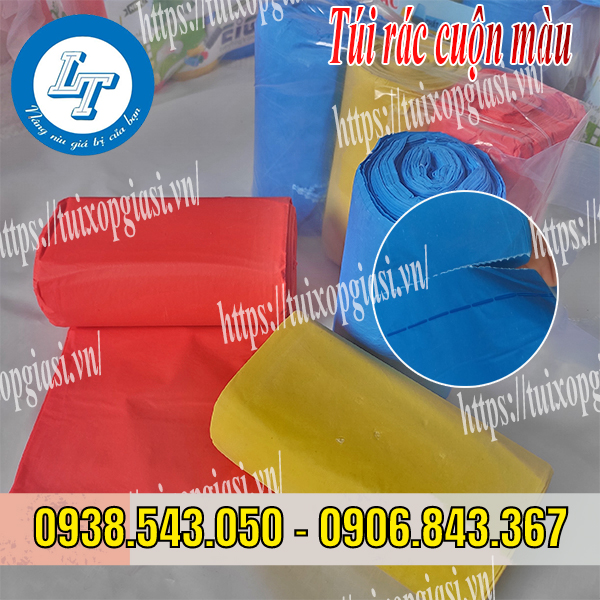 Túi rác cuộn màu