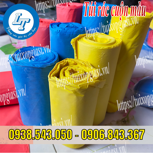 Túi rác cuộn màu
