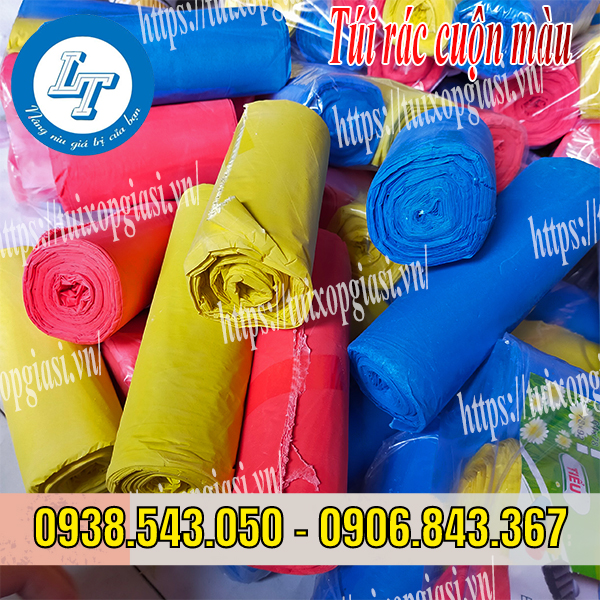 Túi rác cuộn màu