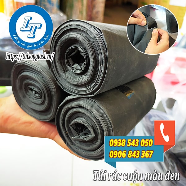 Túi rác cuộn màu đen size đại Túi rác cuộn màu đen size đại