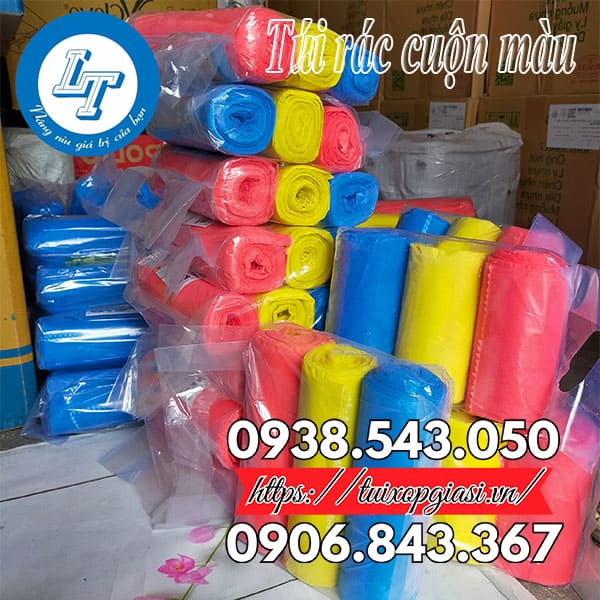 Túi rác cuộn màu giá rẻ bao 25kg