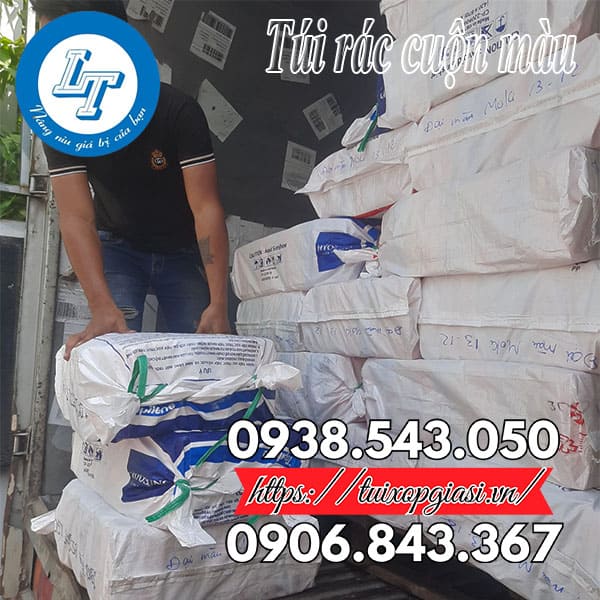 Túi rác cuộn màu giá rẻ bao 25kg