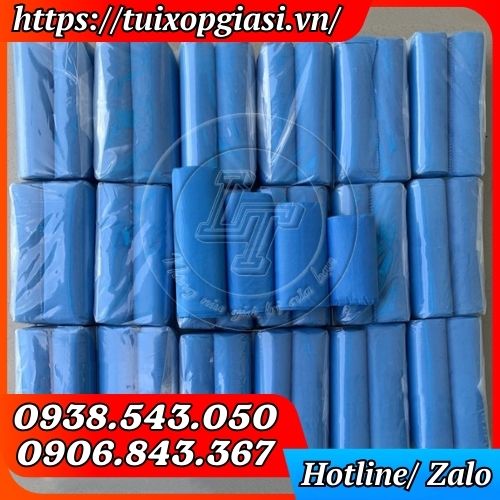 Túi rác cuộn màu xanh