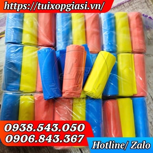 Túi rác cuộn màu giá sỉ kích thước đa dạng