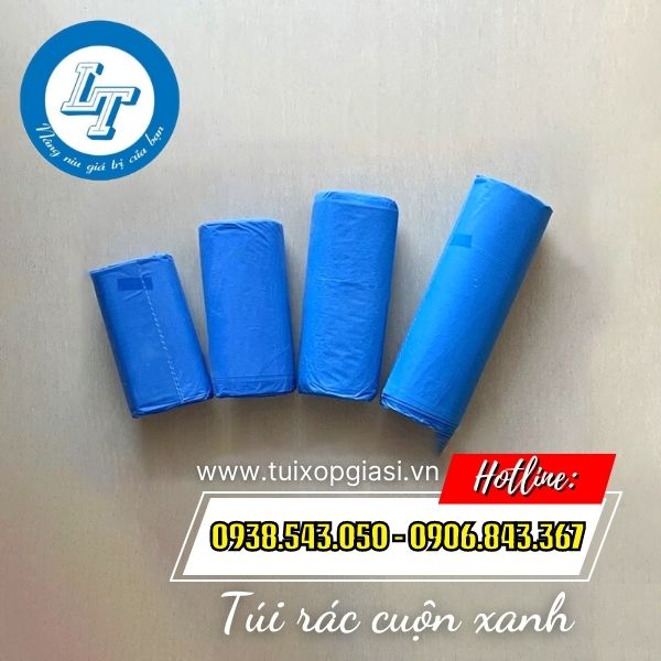 TÚI RÁC CUỘN MÀU XANH