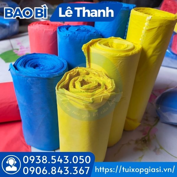 Túi rác màu cuộn