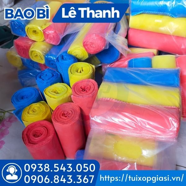 Túi rác màu lốc 3 cuộn