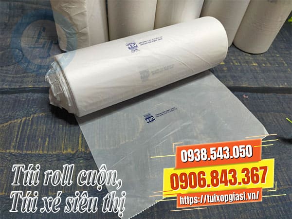 Túi roll cuộn, túi xé siêu thị đựng thực phẩm