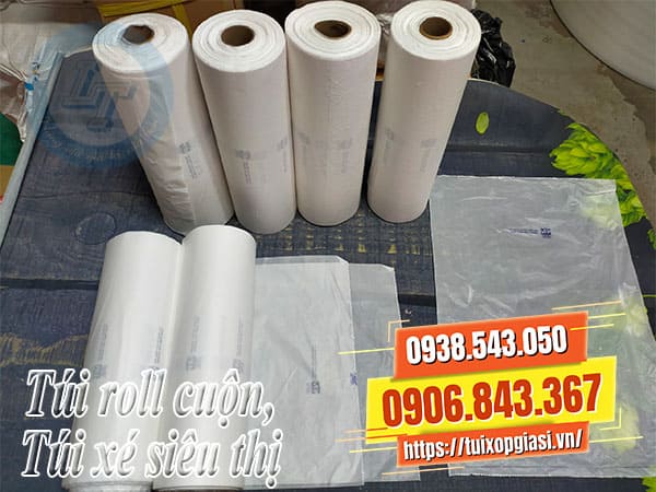 Túi roll cuộn, túi xé siêu thị đựng thực phẩm