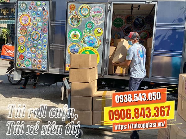 Túi roll cuộn, túi xé siêu thị đựng thực phẩm