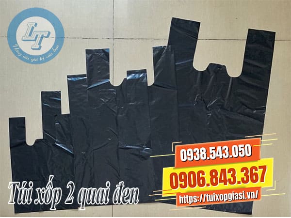 Túi xốp 2 quai đen đẹp giá rẻ
