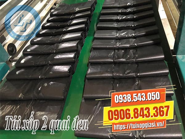 Túi xốp 2 quai đen đẹp giá rẻ