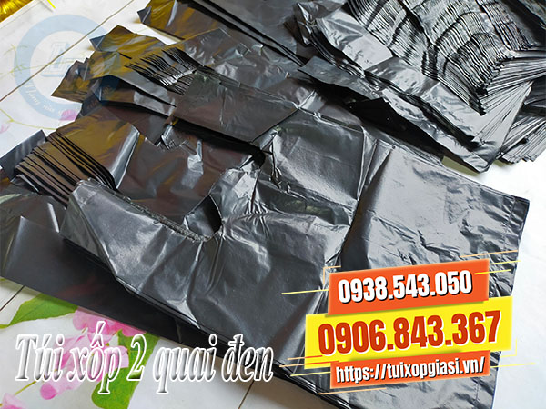 Túi xốp 2 quai đen đẹp giá rẻ