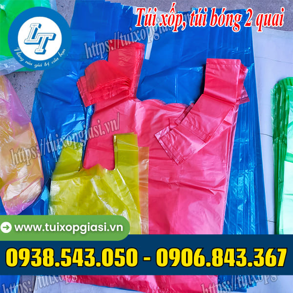 Túi xốp 2 quai đủ màu giá rẻ