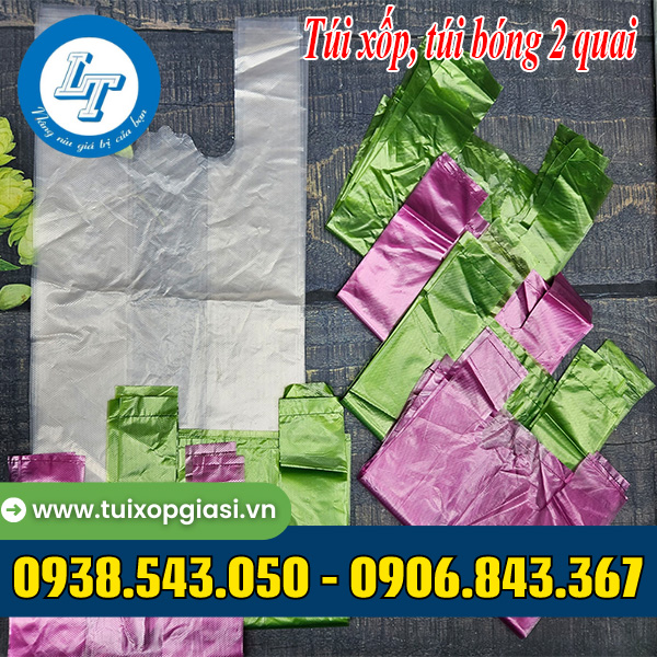 Túi xốp 2 quai đủ màu giá rẻ hcm