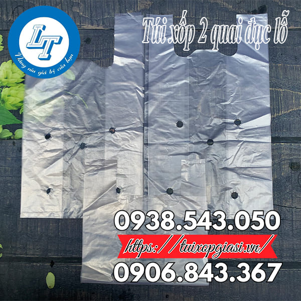 Túi xốp 2 quai đục lỗ Túi xốp 2 quai đục lỗ