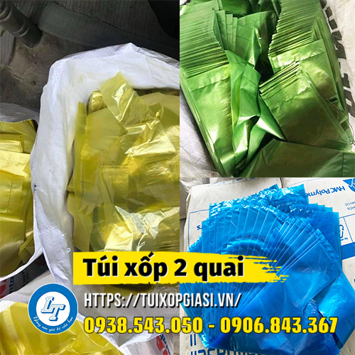 Túi xốp 2 quai nhiều màu giá rẻ