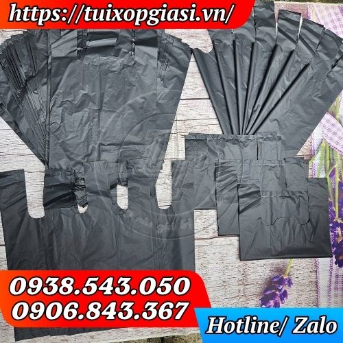 Túi xốp đen 2 quai giá sỉ hàng đẹp giá tốt