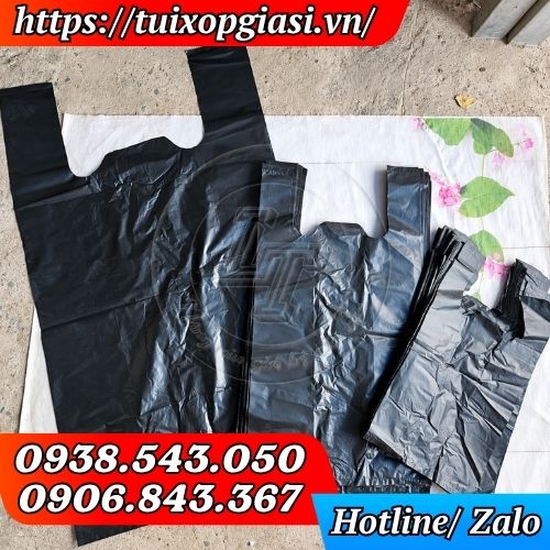 Túi xốp đen 2 quai đủ kích cỡ