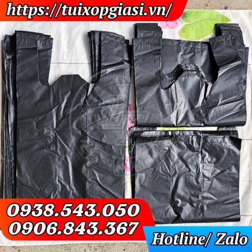 Túi xốp đen 2 quai hàng đẹp