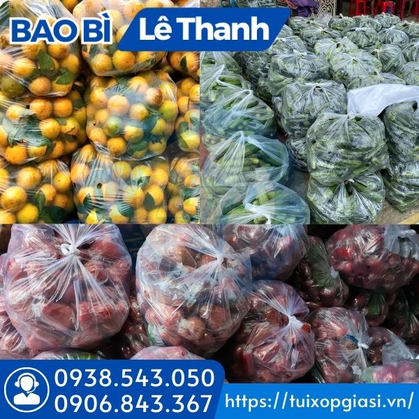 Túi xốp đục lỗ đựng trái cây rau củ Túi xốp đục lỗ đựng trái cây rau củ