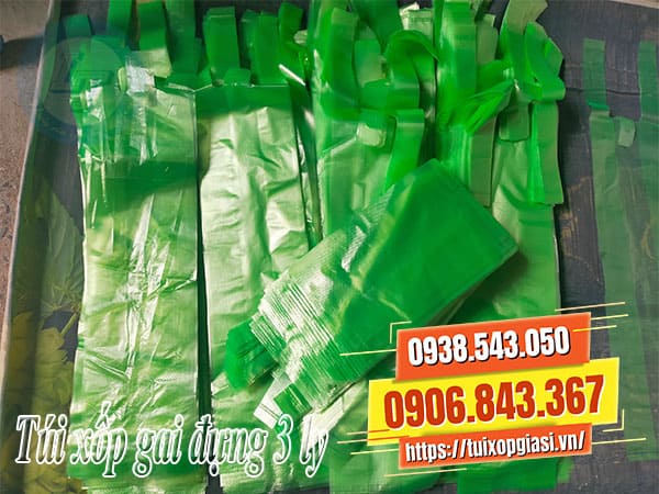 Túi xốp gai đựng 3 ly giá rẻ