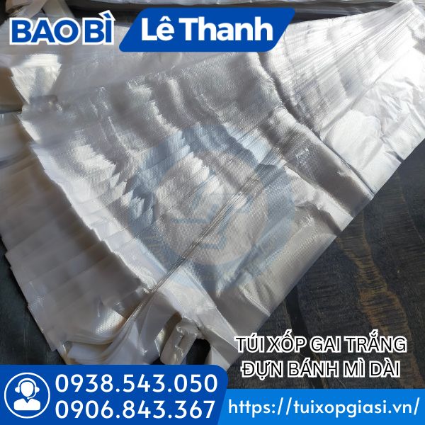 Túi xốp trắng đựng bánh mì dài giá rẻ
