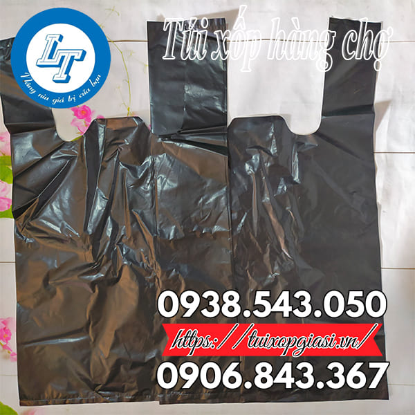 Túi xốp hàng chợ đen bóng Túi xốp hàng chợ đen bóng