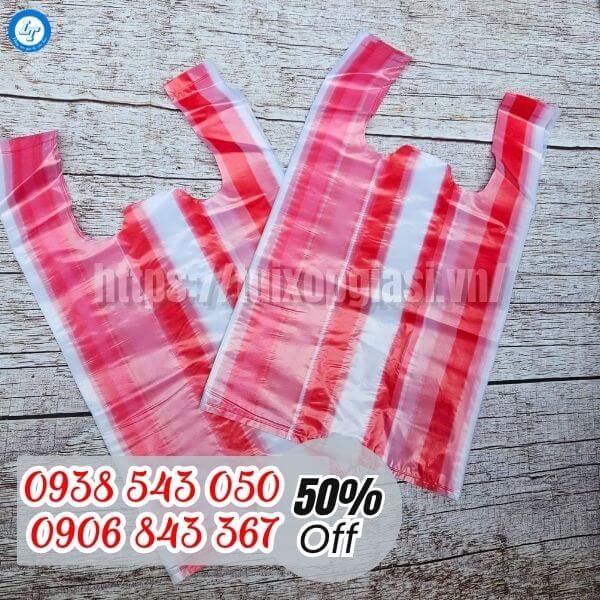 Túi xôp sọc đỏ trắng